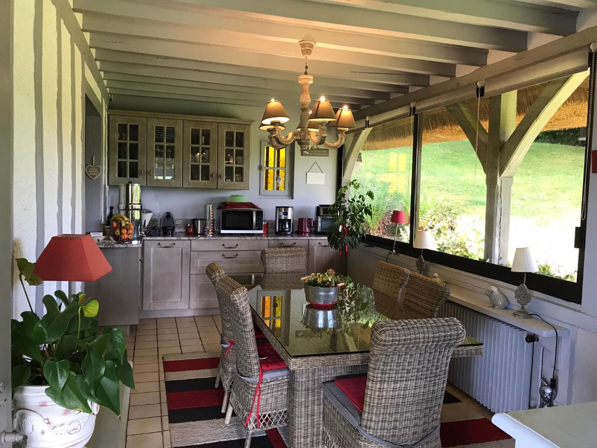 Bed and Breakfast Les Chaumieres Du Pays D'Auge Le Breuil-en-Auge Exterior foto